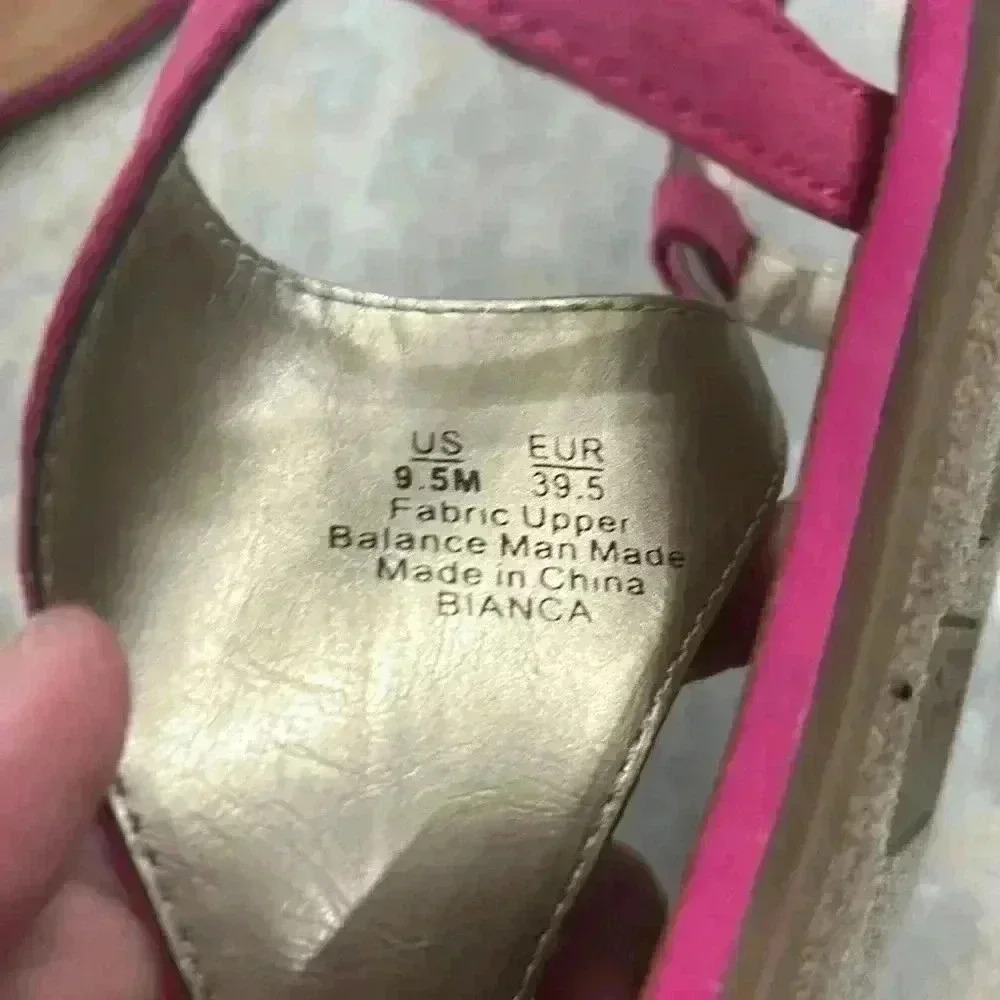 Circus by Sam Edelman sandals thong style hot pink suede. Size 9.5M - Picture 8 of 10